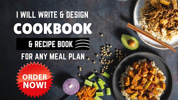 Gig Preview - Be your cookbook writer, do cookbook design, recipe writer, recipes ebook