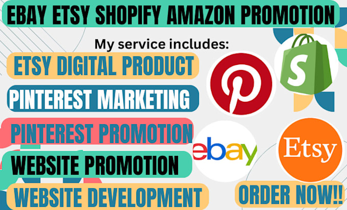 Gig Preview - Promote your etsy ebay amazon shopify store with my 30 8k on pinterest