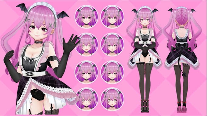 Gig Preview - Create 3d vtuber model, 3d vrchat avatar, vrm avatar, vrc, vroid model vseeface