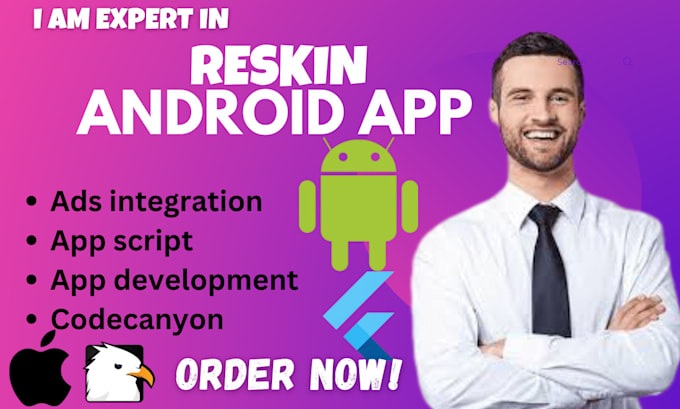 Gig Preview - Reskin configure flutter app and codecanyon apps fix bugs issue firebase android