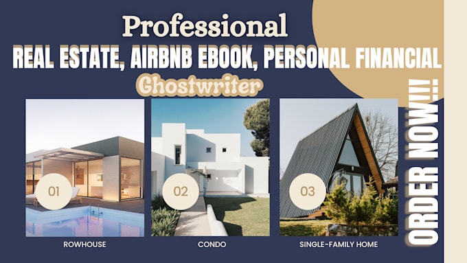 Gig Preview - Ghostwrite real estate ebook, airbnb ebook, personal financial book and ebook