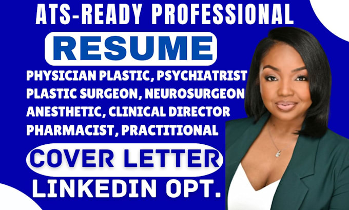 Gig Preview - A write clinical, cardiologist, anesthetic, plastic surgeon, and nursing resume