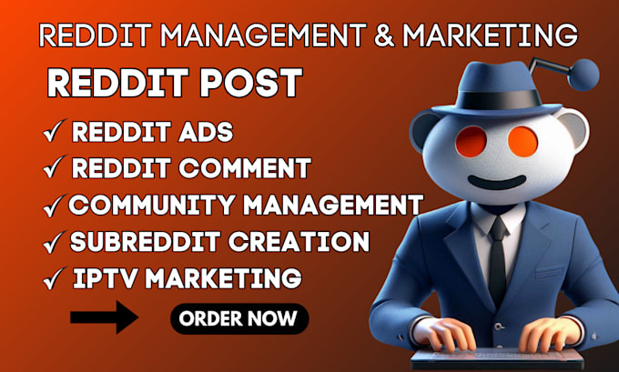 Gig Preview - Reddit post management for ecommerce iptv  website app business product