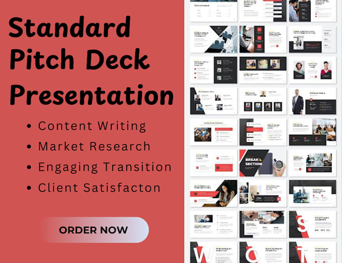 Gig Preview - Design a standard pitch deck presentation