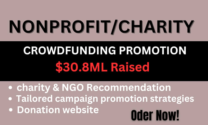 Gig Preview - Do nonprofit charity website crowdfunding promotion ngo gofundme fundraising