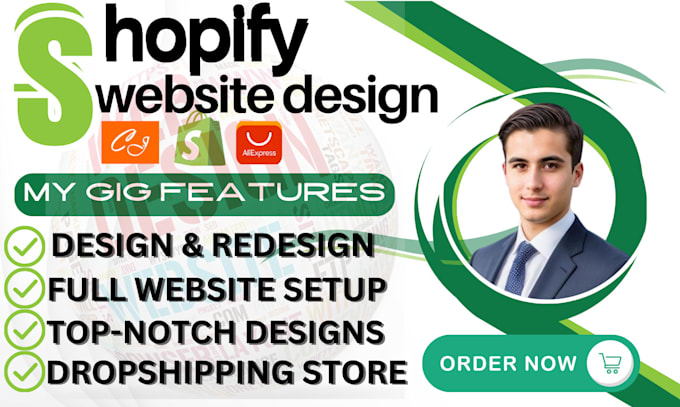 Gig Preview - Do shopify store design or redesign, website design