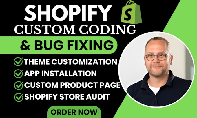 Gig Preview - Do shopify custom code shopify bug fix and theme customization