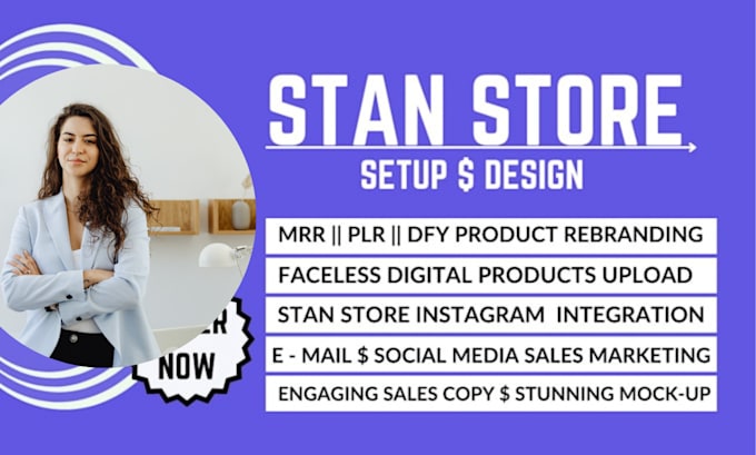 Gig Preview - Set up, design, market, and upload products for your stan store