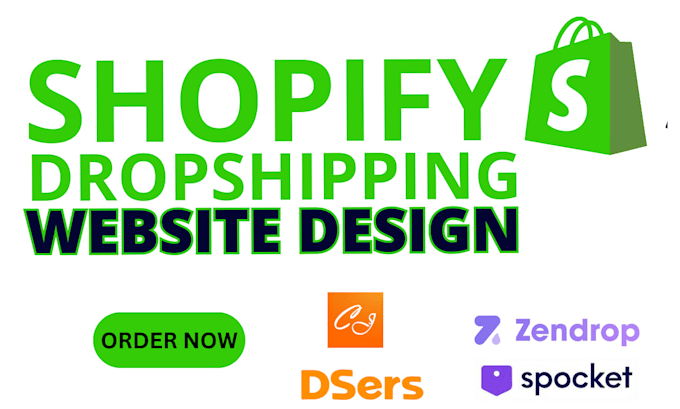 Gig Preview - Create shopify dropshipping website with zendrop, dsers, cj dropshipping