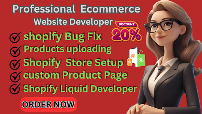 Gig Preview - Develop, customize and fix your shopify store