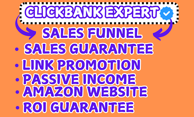 Gig Preview - Promote clickbank affiliate marketing sales funnel amazon, link promotion, seo