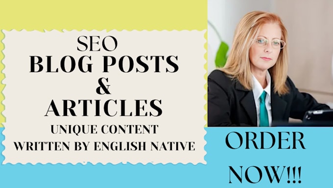 Gig Preview - Write SEO optimized blog posts and articles