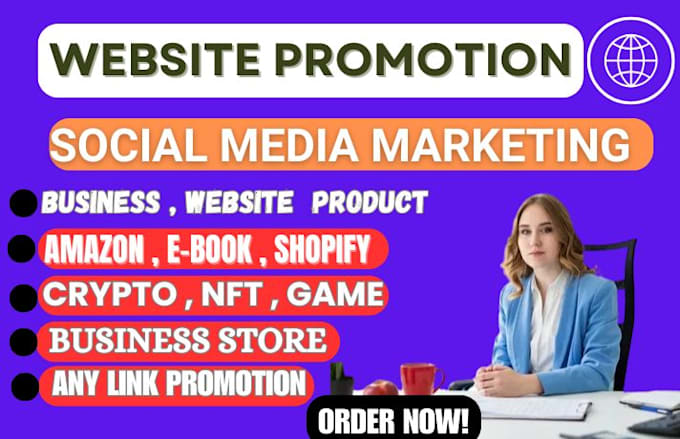 Gig Preview - Promote your business website amazon product book crypto