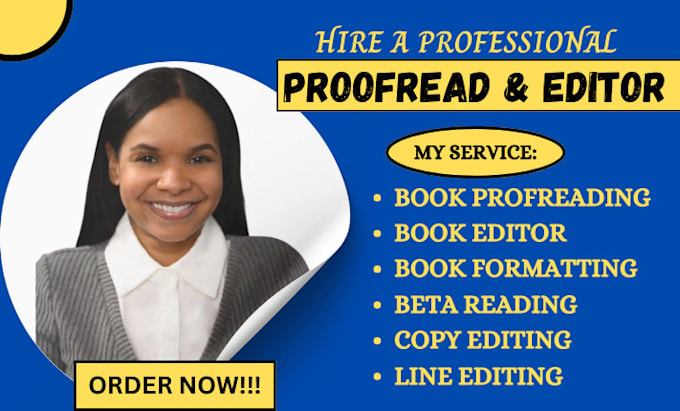 Gig Preview - Be your book editor for memoir, fiction novel nonfiction book, proofreading