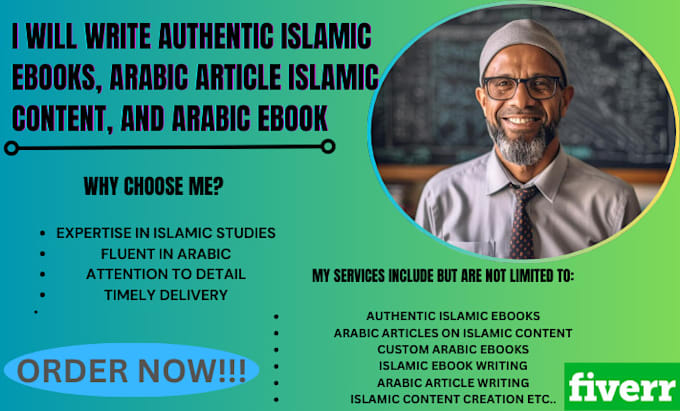 Gig Preview - Write authentic islamic ebooks, arabic article islamic content, and arabic ebook