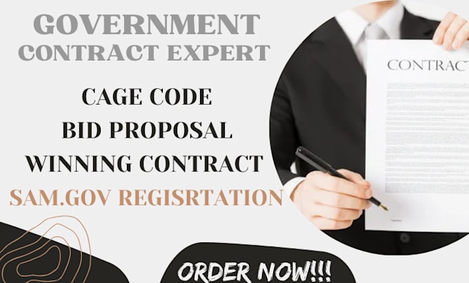 Gig Preview - Government contract capability statement business plan cagecode sam registration