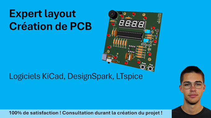 Gig Preview - Pcb circuit électronique sur kicad