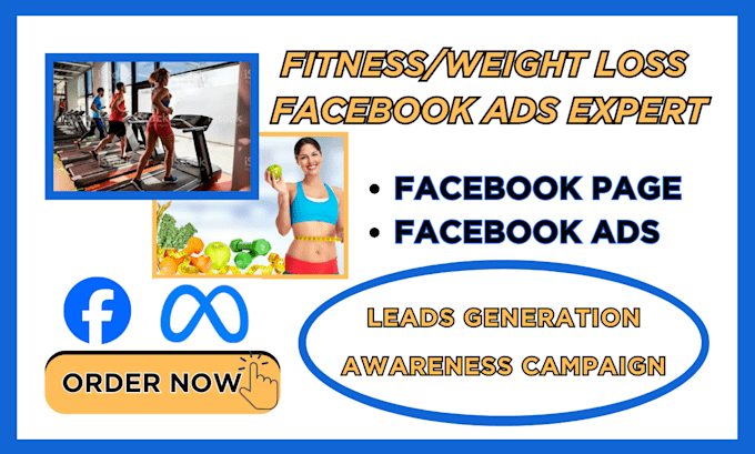 Gig Preview - Be your fitness facebook ads expert to generate fitness leads weight loss leads