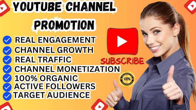 Gig Preview - Do youtube channel promotion organically and do organic monetization