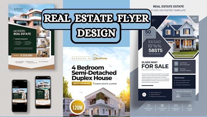 Gig Preview - Design clean and modern real estate flyer and brochure postcard banner design