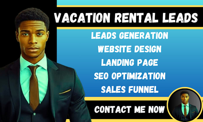 Gig Preview - Generate vacation rental leads vacation booking rental leads facebook google ads