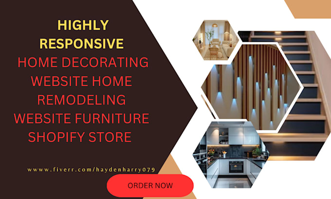 Gig Preview - Design home decor website home remodeling website furniture shopify  store