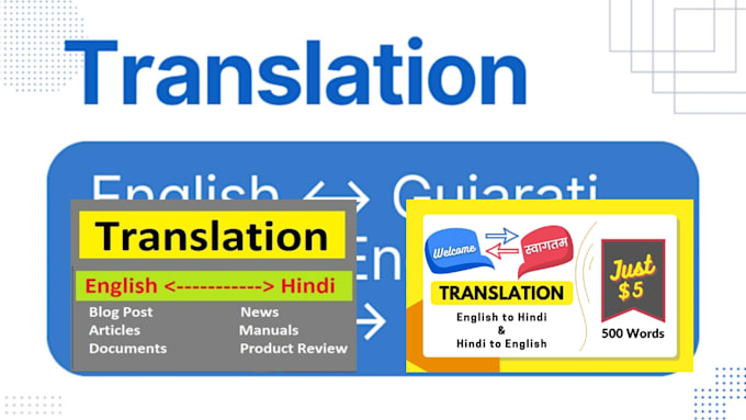 Gig Preview - English transaction and gujarati and hindi