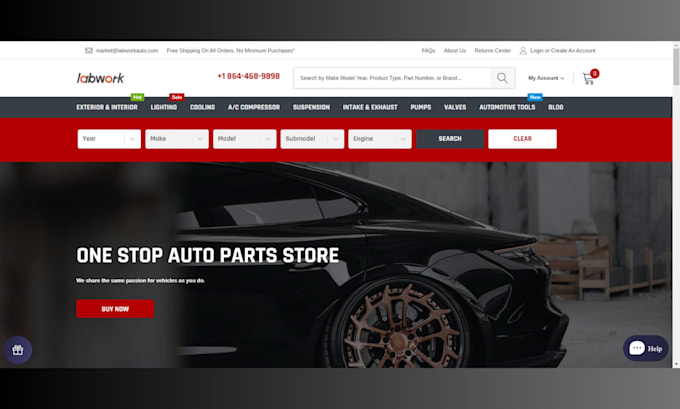 Bestseller - automated ymm auto parts dropshipping car parts shopify store automotive website