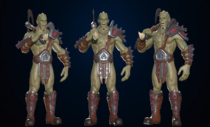 Gig Preview - Do 3d character modeling, 3d sculpting, rigging, character design using blender