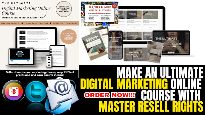 Gig Preview - Grow an ultimate digital products with master resell right