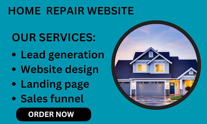 Gig Preview - Design home repair, home improvement, home renovation website