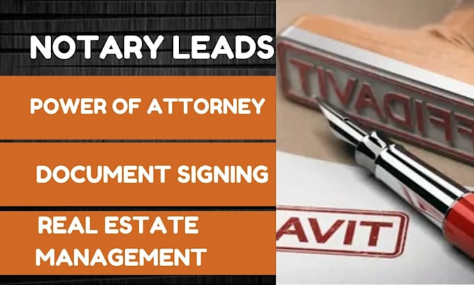 Gig Preview - Generate notary ontime notary affidavit document signing law firm leads via ads