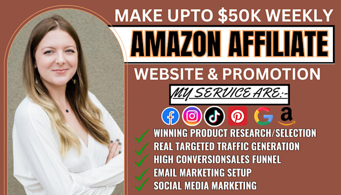 Gig Preview - Promote my amazon affiliate website, affiliate marketing sales funnel promotion