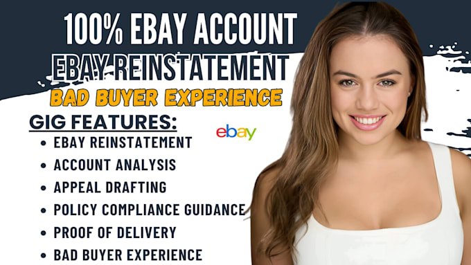 Gig Preview - Ebay reinstatement ebay suspension restriction mc011 ebay mc0113 mc999