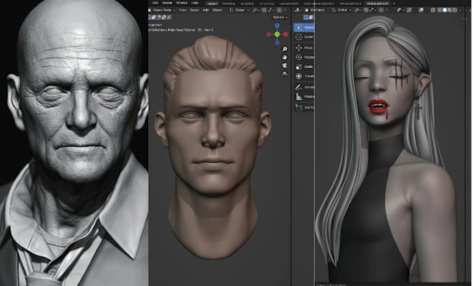 Gig Preview - Quickly sculpt 3d character for 3d printing, 3d jewelry, character modeling