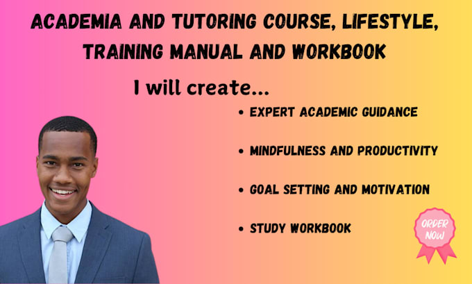 Gig Preview - Create academia and tutoring course, lifestyle, training manual and workbook