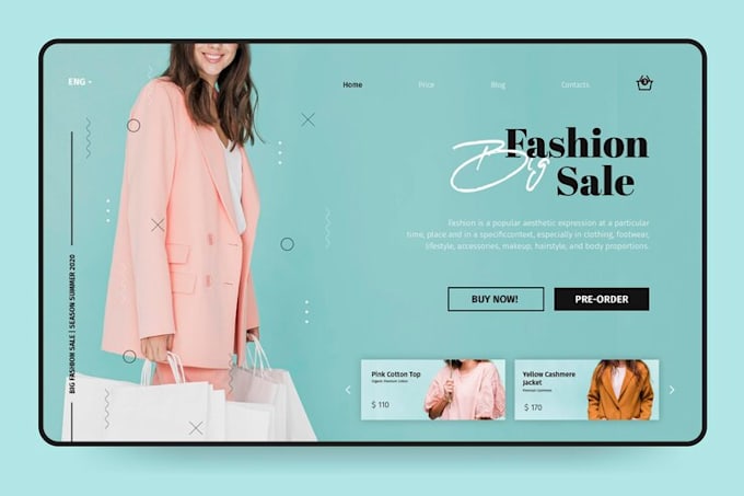 Gig Preview - Design a modern clothing and fashion shopify store