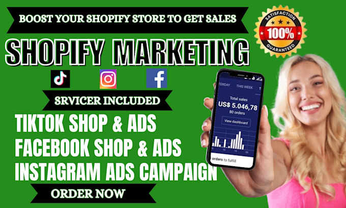 Gig Preview - Setup facebook ads instagram ads tiktok ads tiktok shop shopify marketing