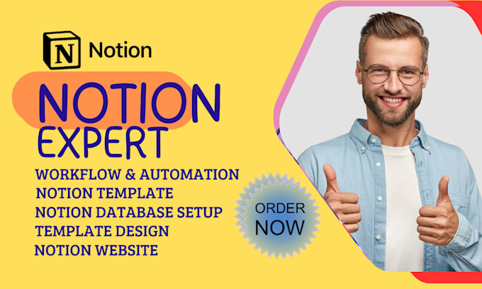 Gig Preview - Notion template notion virtual assistant task management notion website expert