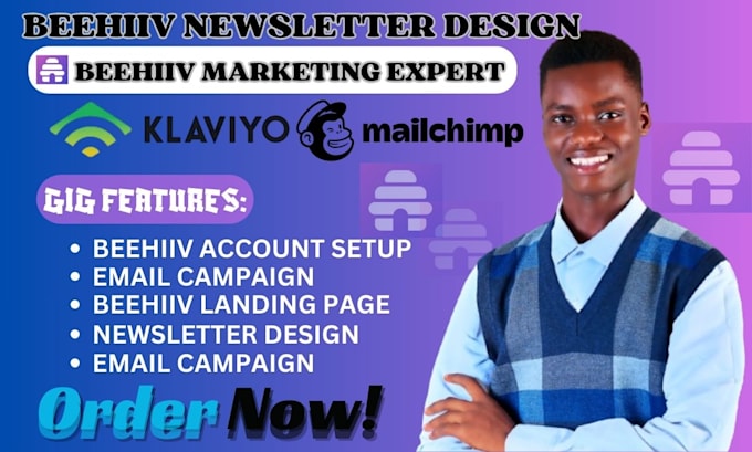 Gig Preview - Setup beehiiv newsletter design beehive newsletter klaviyo email template