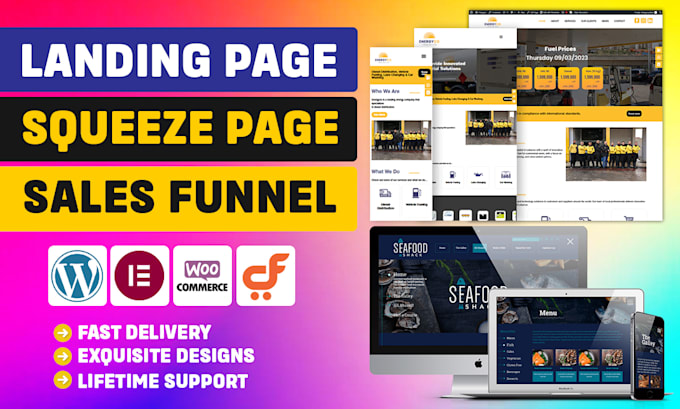 Gig Preview - Build modern wordpress landing page, squeeze page, sales page, or sales funnel