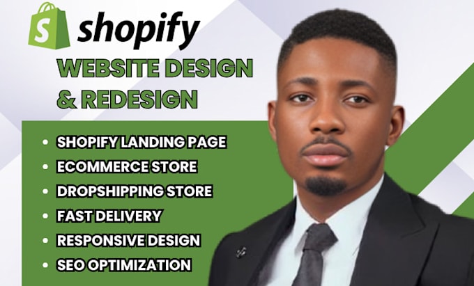 Gig Preview - Shopify website redesign design shopify website redesign shopify store design