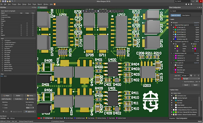 Gig Preview - Do printed circuit board pcb in altium designer eagle cad easyeda proteus