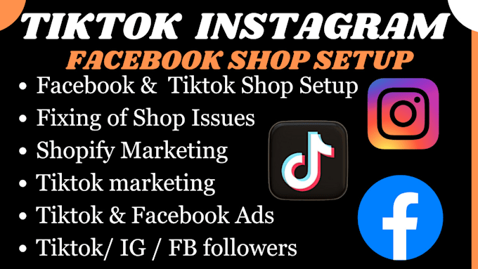 Gig Preview - Do social media facebook instagram ads tiktok shop for shopify marketing