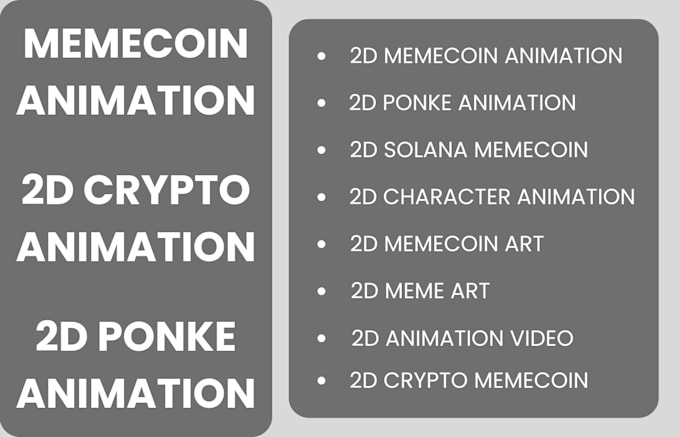 Gig Preview - Do 2d memecoin animation, 2d crypto animation 2d ponke memecoin solana animation