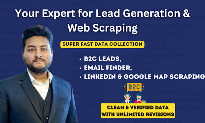 Gig Preview - Conduct super fast web scraping and email finder services for your business