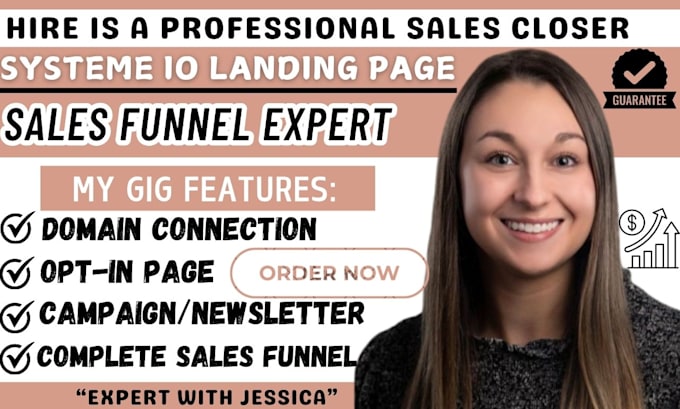 Gig Preview - Do clickfunnels sales funnel, systeme io sales funnel, click funnel landing page