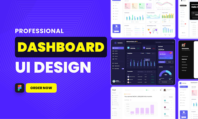 Gig Preview - Do dashboard ui,saas CRM and admin dashboard ui, ui ux design in figma