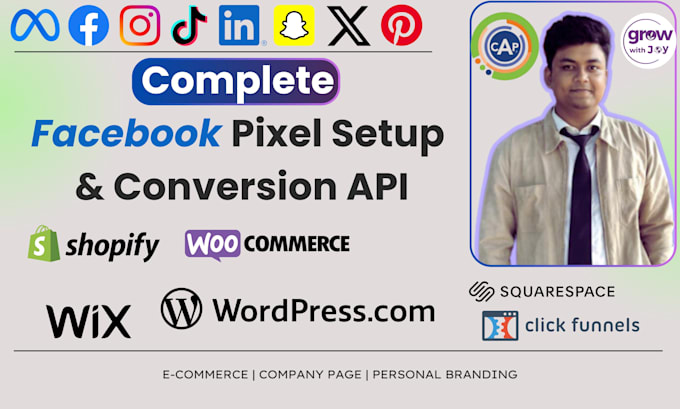 Gig Preview - Set up facebook pixel, shopify conversion API, ga4, and google tag manager