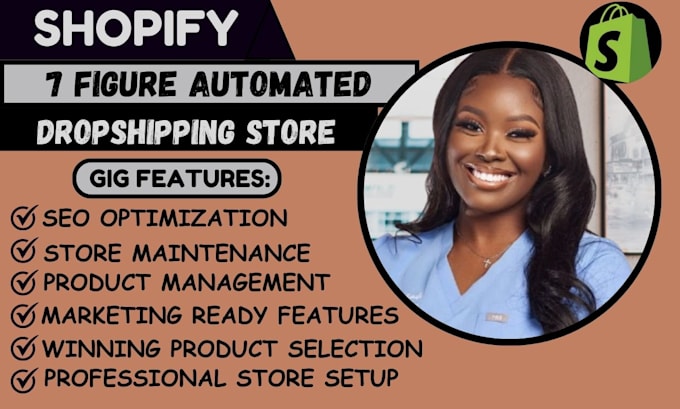 Gig Preview - Build automated 7figure shopify dropshiping store or shopify dropshiping website